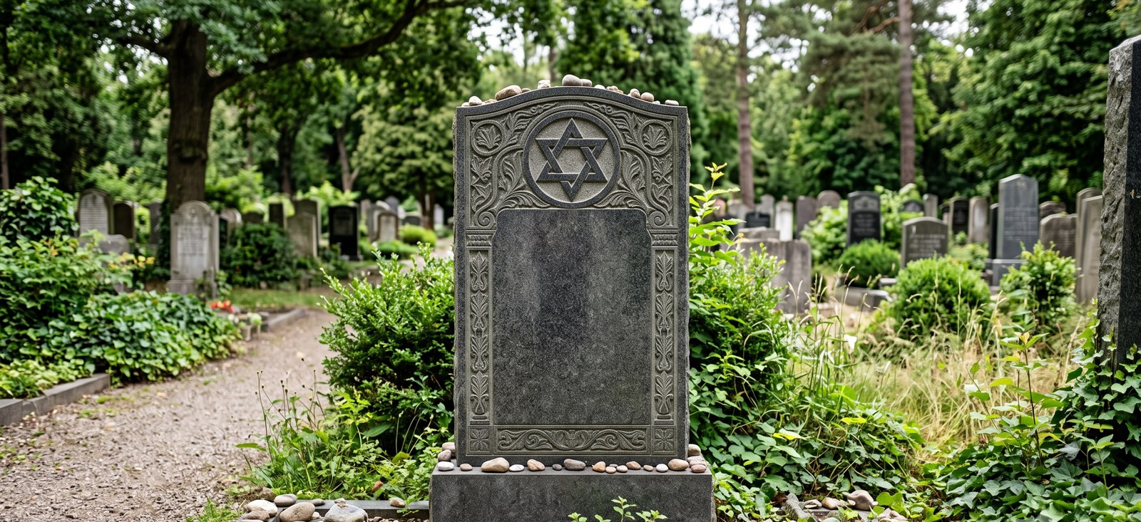 מצבה יהודית מסורתית בבית עלמין